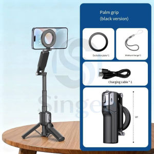 WONEW Zoom Magnetic Bluetooth Selfie Stick Remote Control Magnetic Fill Light Cell Phone Tripod Stand For Travel Vlog&Live