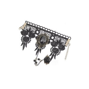 Vintage Black Lace Necklace Chokers Gothic Style For Women Lace Handwear Female Gothic Wedding