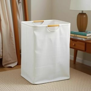 Foldable laundry basket lightweight and portable for household use fabric dirty clothes basket