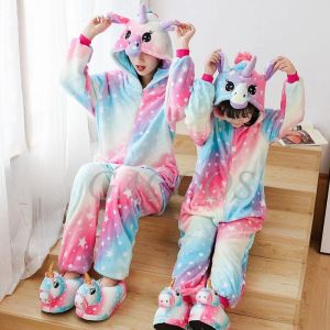 Boy Girl Kigurumi Pajama Sets Panda Unicorn Pajamas For Women Pijimas Cat Onesie Animal Sleepwear Winter Warm Pyjamas Kids2026