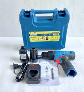 DongCheng🔥สว่านไขควงกระแทกไร้สาย12V (DC ดีจริง)🔥รุ่นใหม่ล่าสุด🔥DCJZ1202i แบต แบตเตอรี่ 2.0Ah x2 ก้อน ของแท้100%