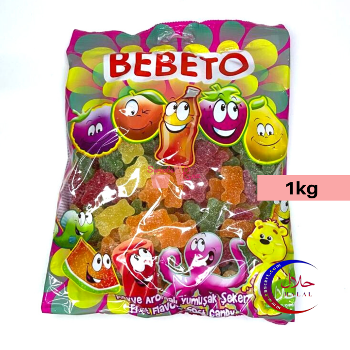 Bebeto Halal Gummy Candy Sour Bears 1kg (Original Packaging) Lazada