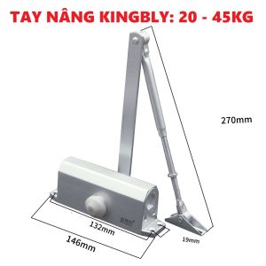 Tay Co Thủy Lực KINGBLY Đóng Cửa Tự Động:  Cửa Gỗ Cửa Nhôm – Giảm Ồn Bền Bỉ Lắp Dễ - ĐiỂm Dừng 90°