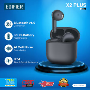 Edifier X2s Wireless Bluetooth Headset 5.3 - AI Noise Cancellation IP54 Waterproof Game Mode UP TO 24 HOURS