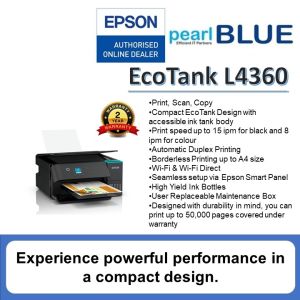 Epson EcoTank L4360 A4 Wi-Fi Duplex All-in-One Ink Tank Printer