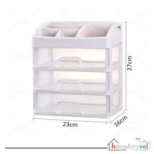 HOVELSHOP Rak Kosmetik Make Up Storage Box 3 Laci Kotak Organizer Multifungsi