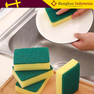 SPONS CUCI PIRING DUA SISI ANTI GORES UNTUK DAPUR