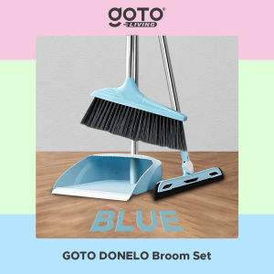 Goto Donelo Broom Sapu Pengki Set 3In1 Serokan Karet Pembersih Lantai