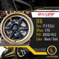 Raxer SF6 17 X 9.0JJ 8X100/114.3 Black/ Gold. 