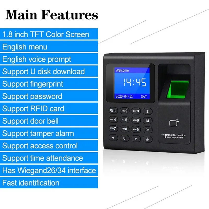 Biometric RFID Access Control System RFID Keypad USB Fingerprint