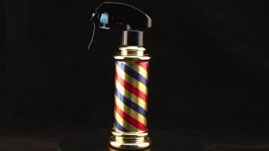 2PCS Hair BottlesProfessional Barber Spray Bottle Retro Stripes Empty Hairstyling Reusable Large Capacity Hair Spray Can for Hairdresser (Silver)
