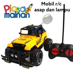 SALE [Premium] Mobil Balap Remote Control - Semprotan Asap - Lampu - Mobil Anak Chargeable SNI