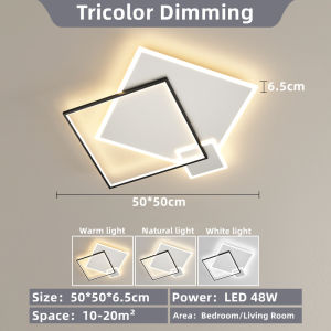 Nordic Tricolor Dimming/ Remote Control LED Ceiling Light Bedroom/Living Room Light Center Light Ceiling Lamp