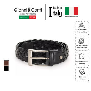 Thắt Lưng Nam Cao Cấp Bằng Da Thật Màu Đen - Gianni Conti - Sản Xuất Thủ Công Tại Italy_5105370