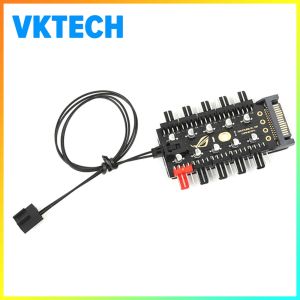 [Vktech] Multi-Channel Network Hub 1 to 10 PWM Cooler Fan Splitter with Adjustable Speed for Computer Cooling Solutions