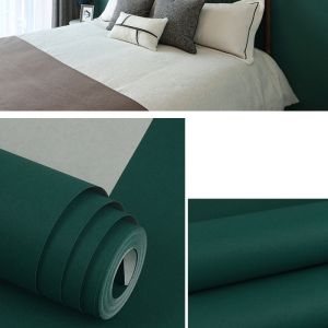 TERBARU Wallpaper Sticker Dinding Ruang Tamu & Kamar Motif Polos Dark Green Panjang 8 Meter x Lebar 45CM