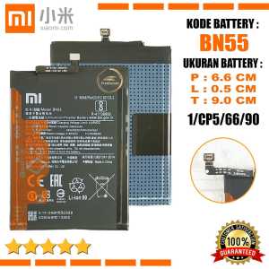 Baterai Battery Original BN55 / BN-55 + obeng Compatible Hp Xiaomi Note 9S / Note 9 S Model M2003J6A1G
