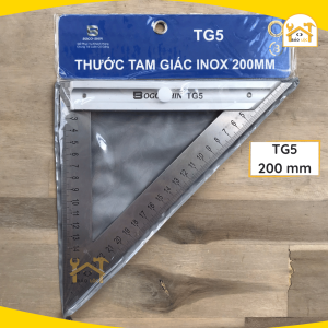 Thước ê ke thước tam giác inox 150mm 200mm BOGO-SHIN TG4 TG5 thước góc tam giác đo đạc