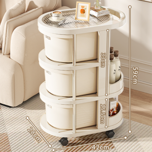 Moving Cart Shelf 3 Layer Trolley Cart Organizer With Wheels With Drawer