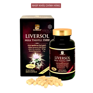 Viên Uống Bổ Gan Úc LIVERSOL MILK THISTLE (60V) | Giúp bổ gan hỗ trợ tăng cường chức năng gan thải độc gan bảo vệ gan khỏi các thương tổn