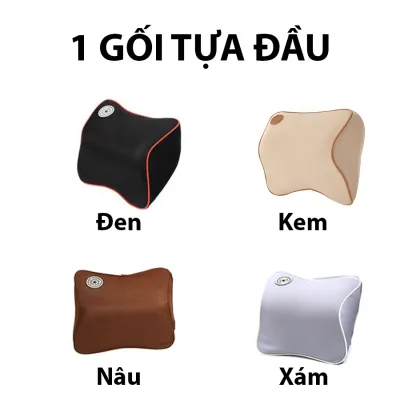 Gối tựa lưng xe ô tô cao su non cao cấp đàn hồi tốt gối kê cổ tựa lưng ghế oto xe hơi gối tựa đầu lót đệm chống đau mỏi trên ô tô