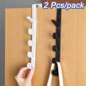 2Pcs Bedroom Door Hanger Clothes Hanging Rack Hook Bedroom Clothing Hook Purse Holder for Bags Rails Home Storage Rack