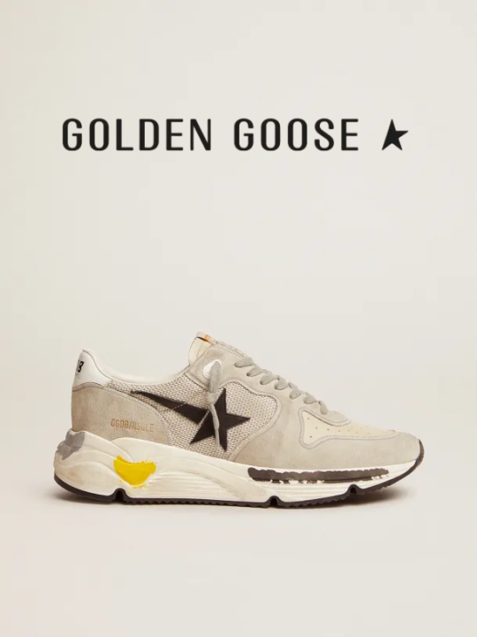 Original Golden Goose Running Sole sneakers in mesh and ice-gray suede |  Lazada PH