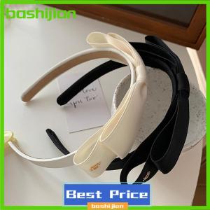 bashijian French Vintage Bowknot Hair Band Solid Color Bow Hairband For Girls Minimalist Fashion Head Hoop Hair Accessories