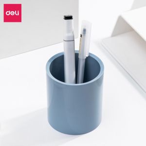 Ống cắm bút để bàn Deli - Chất liệu nhựa cao cấp - Xanh dương/Hồng - NS023