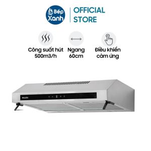 Máy Hút Khói Khử Mùi Malloca H342.6 TC/H342.7 TC/H342.9 TC - Công Suất Hút 500m3 - Điều Khiển Cảm Ứng - Inox Phối Kính Đen Siêu Bền - Hàng Chính Hãng