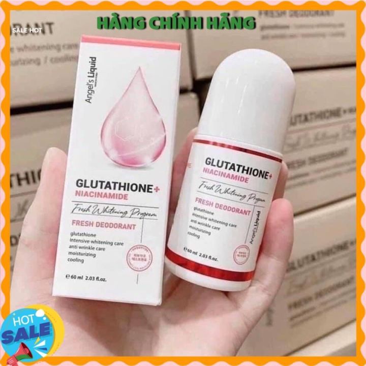 Lăn Khử Mùi , Giảm Thâm , Lăn Nách Khử Mùi Glutathione Fresh Up Whitening Angel's Liquid 60ml