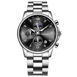 LIGE Luxury Watch For Men Sports Waterproof Luminous Stainless Steel Chronograph Men Watches Quartz Clock + Box