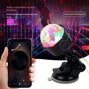 SHIHENG Ổ cắm USB Đèn chiếu. 7 màu sắc có điều khiển từ xa Đèn sân khấu Mới lạ Cốc hút Đèn hình quả cầu disco. Dành cho các bữa tiệc tại nhà.