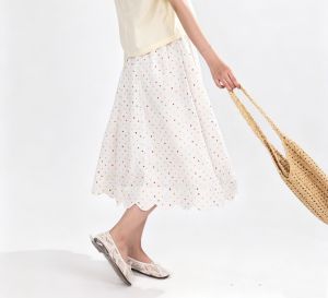Impéris Fashion | Chân Váy Chấm Bi Lượn Sóng Freesize