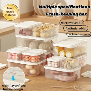 Refrigerator fresh-keeping box food storage box microwave heating food grade storage sealed transparent packaging bok