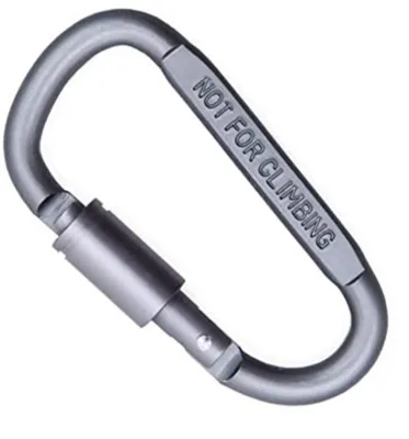 Carabiner Lock Aluminum Screw Locking Spring Clip Hook Outdoor D Shaped Keychain Buckle for Camping Hiking Fishing