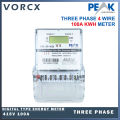 PEAK-3P-KW 100A 415V 3 Phase 4 Wire Digital kWh Watt-hour Meter Electronic. 