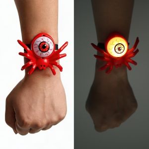 MKEB MALL Luminous Spiders Glowing Lamp Burst Eyes Creative Spiders Wristband Light Prank Toy Decorative Halloween Spider Light Halloween Party