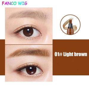 Eyebrow Tint Tattoo Pen 4 Fork Tip Waterproof Eyebrow Pencil Long Lasting Makeup Natural Liquid Brow Pen