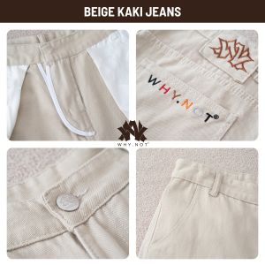 Quần Kaki Nam Ống Suông WHY NOT Màu Nâu Mocha - MOCHA KAKI JEANS WHY.NOT - Quần Jean Nam Ống Rộng
