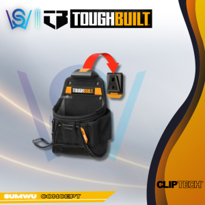 TOUGHBUILT Belt Utility Tradesman Project Pouch + Hammer Loop TB-CT-24 Cliptech Tool bag Heavy Duty 项目工具袋+锤环+腰带扣具 Cliptech