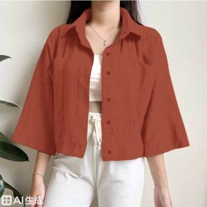 Kemeja crop jumbo ld 120 dan ld 140 cm/blouse jumbo 140 kg
