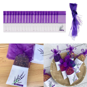 ถุงซองสำหรับใส่น้ำหอมกระเป๋าใส่เครื่องสำอางลาเวนเดอร์แห้ง20ชิ้น