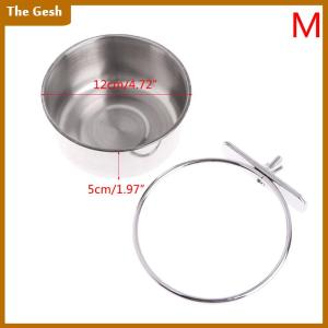 [The Gesh] Bát treo cho thú cưng Bát lồng đựng thức ăn cho chim và mèo bằng thép không gỉ