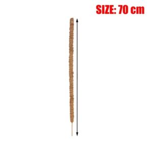 70/100/120cm Bendable Coconut Palm Stick Moss Stick Plant Climbing Pole DIY Reusable Plant Support Extension Pole Home Gardening Accessories