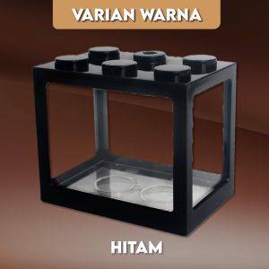 Aquarium Mini Akrilik Akuarium 12x8cm Cupang DIY Ikan Hias Kandang Hewan