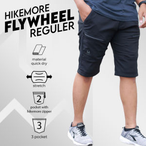 Celana Pendek Quickdry Outdoor Gunung Hikemore Flywheel REG Pria Wanita