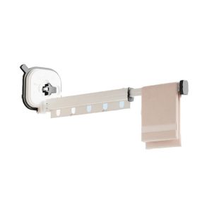 TRANQUIL HUT Space Saving Retractable Clothes Hanger Wall Mounted Large Bearing Capacity Clothing Storage Shelf Easy To Install Hanging Hole Foldable Clothes Drying Rod Bathroom