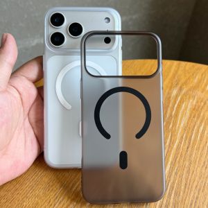 Original Clear Thin Case for iPhone 17Pro 17 Pro Max Hard Phone Cover For Magsafe Wireless Charging Frosted Shell Capas