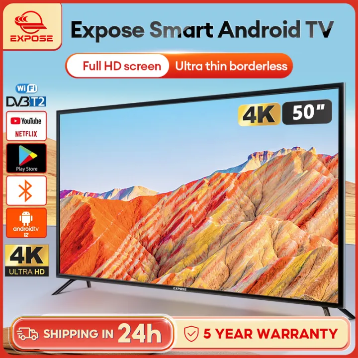 TV 50 Inch Smart TV Android 50 inch 4k UHD LED Televisi Andorid OS ...